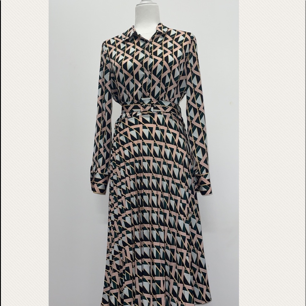 MNG Suit belted dress